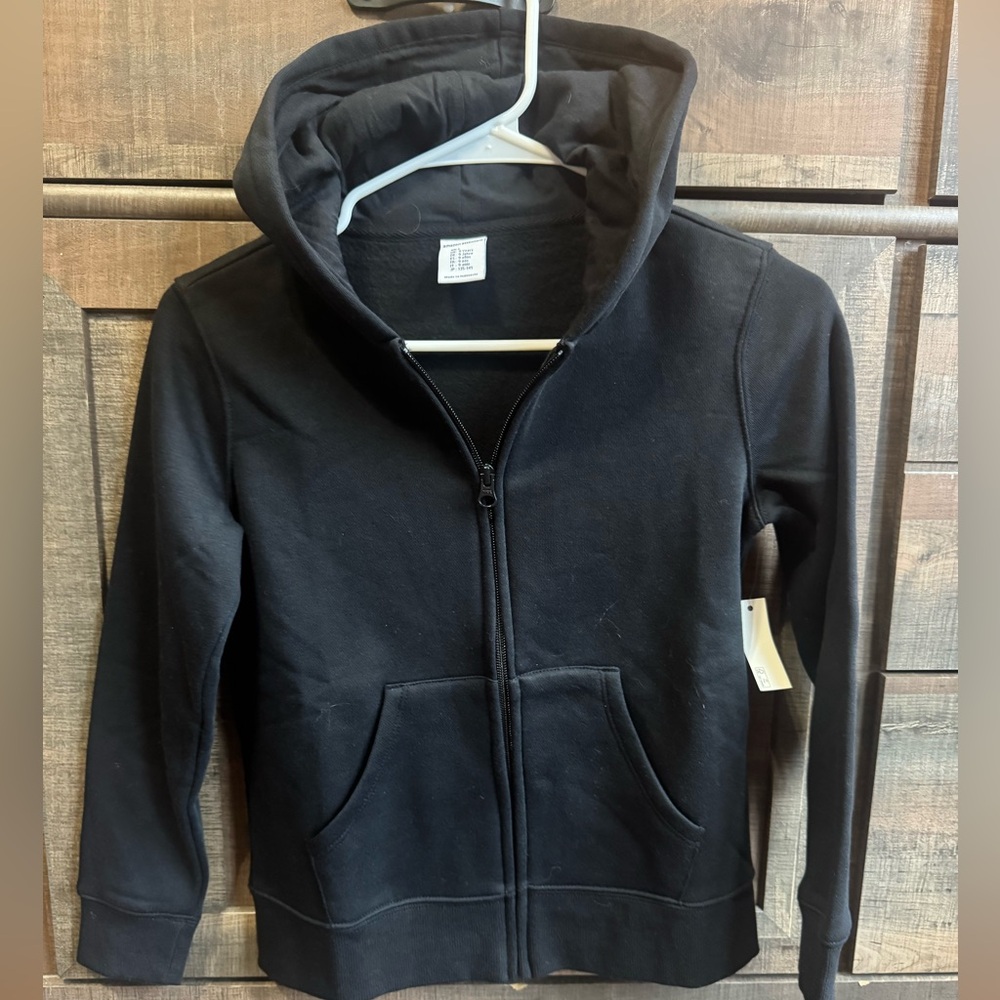 Amazon Essentials Kids Black Zip-Up Hoodie